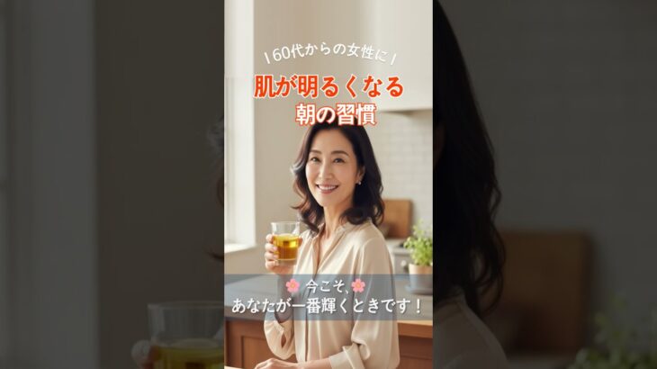 60代からの肌が明るくなる朝の習慣 | 美しい肌が、最高のファッション