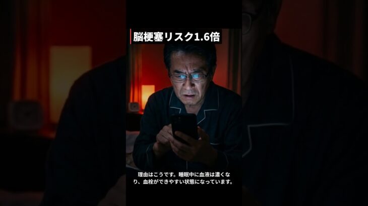 60代が朝起きてすぐスマホを見てはいけない本当の理由【脳梗塞リスク1.6倍】 #脳梗塞予防 #60代健康 #朝の習慣