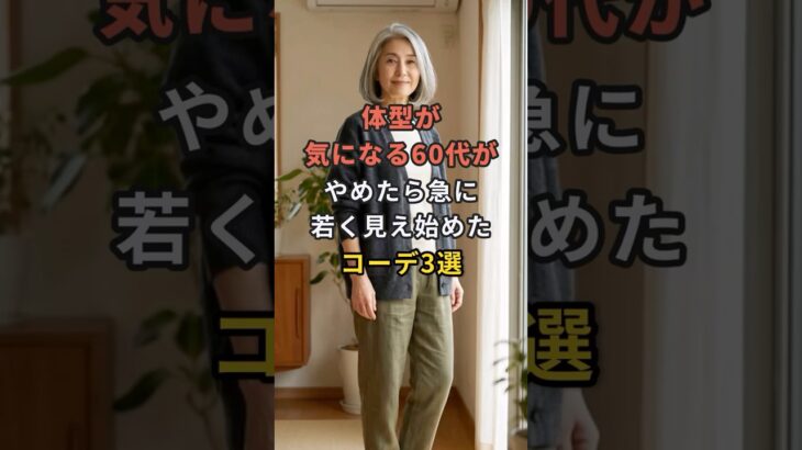 体型が気になる60代がやめたら急に若く見え始めたコーデ3選 #60代 #50代 #70代 #シニアライフ #シニアファッション