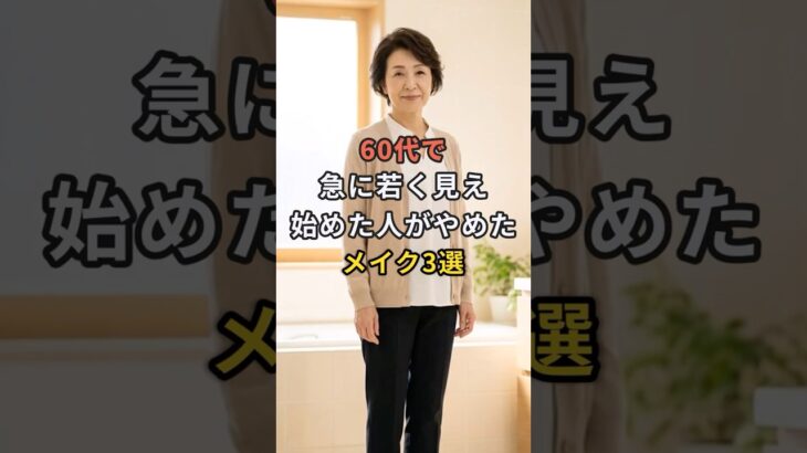 60代で急に若く見え始めた人がやめたメイク3選 #60代 #50代 #70代 #シニアライフ #シニアファッション