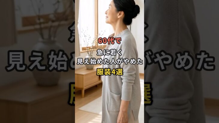 60代で急に若く見え始めた人がやめた服装4選 #60代 #50代 #70代 #シニアライフ #シニアファッション