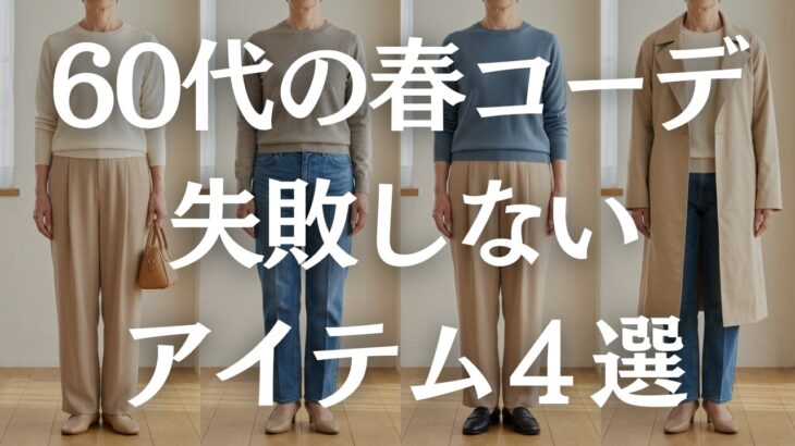 【60代の春服】何を着るか迷う…を解決する！本当に使える大人の正解アイテム4選