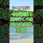 【60代必見】元気な60代がラストチャンス！大変だけど行くべき観光地トップ3# #60歳代  #シニア旅行#ひとり旅 #shorts #gw #シニアライフ60代  #60代旅行 #春旅行#旅行