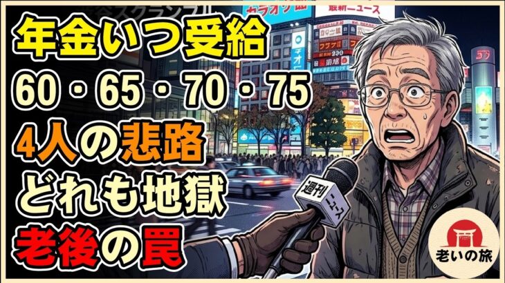【漫画】年金はいつから貰うべき？「60・65・70・75歳」受給を選んだ4人のリアルな悲路…どれを選んでも地獄になる老後の罠【繰り下げ受給・住民税非課税世帯】