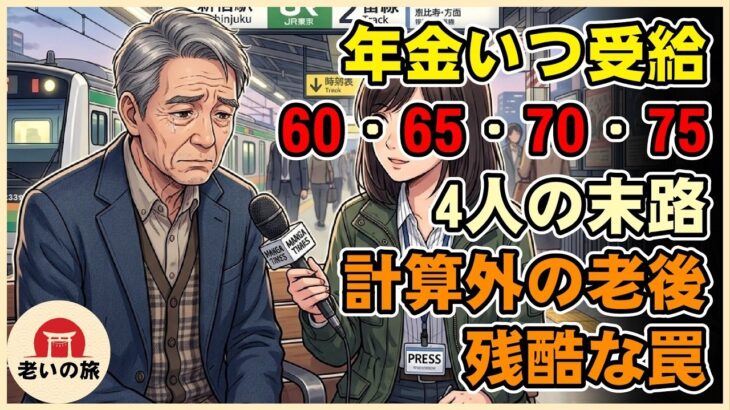 【漫画】年金はいつから受給するべき？「60・65・70・75歳」を選んだ4人のリアルな末路…計算通りにいかない老後の残酷な罠【損益分岐点・税金地獄】【シニアライフ】【60代以上の方へ】