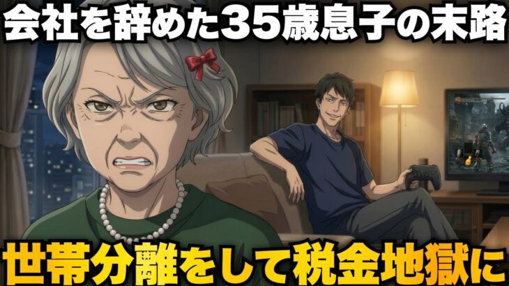 「お袋の年金で生活するわ」と仕事を辞めた息子→裏で勝手に世帯分離をした結果…息子の税金が爆増し、顔面蒼白に【60代・70代】【シニアライフ】