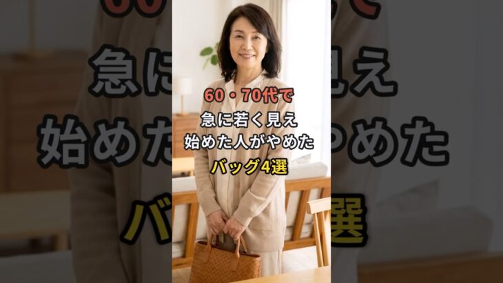 60・70代で急に若く見え始めた人がやめたバッグ4選 #60代 #50代 #70代 #シニアライフ #シニアファッション