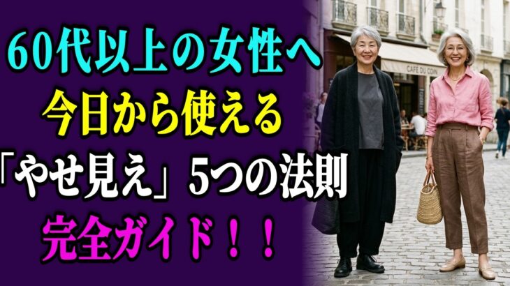 60代・70代が5歳若く見えるやせ見えコーデ5つの法則