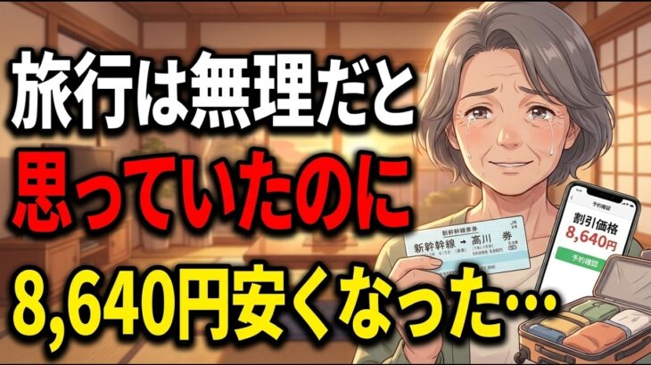 旅行はもう無理だと思っていたのに、65歳から新幹線が30%安くなりました