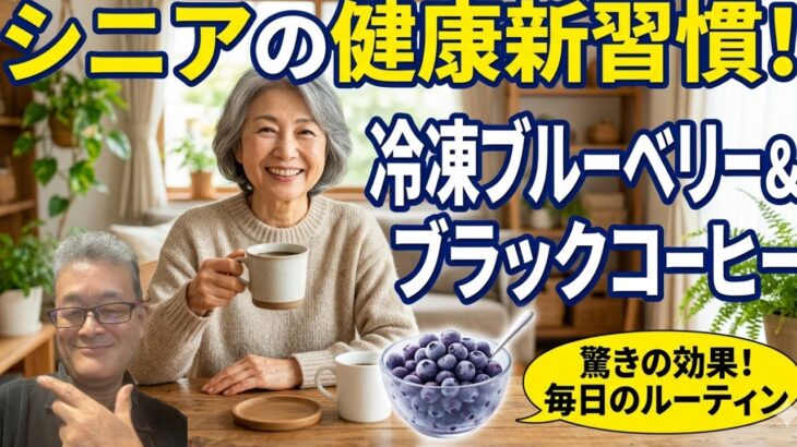 [70代年金生活者]シニアと冷凍ブルーベリーとブラックコーヒー