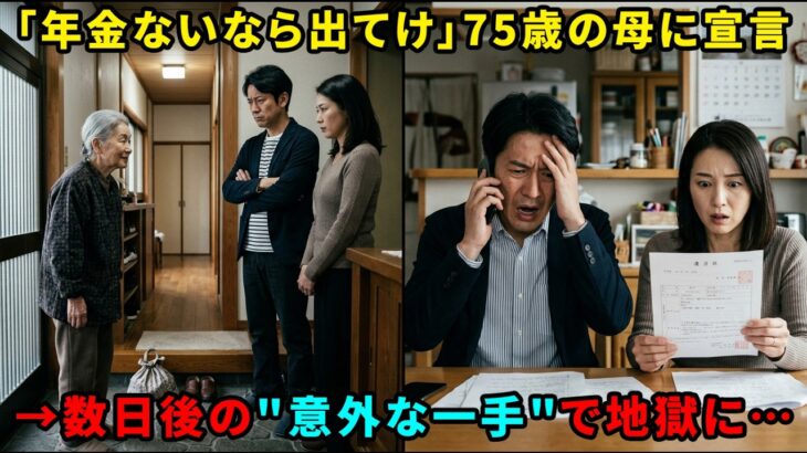 【シニア・スカッと】「年金ないなら出てけ」75歳の母を追い出した息子夫婦→数日後に繰り出した”意外な一手”で地獄に突き落とした結果…