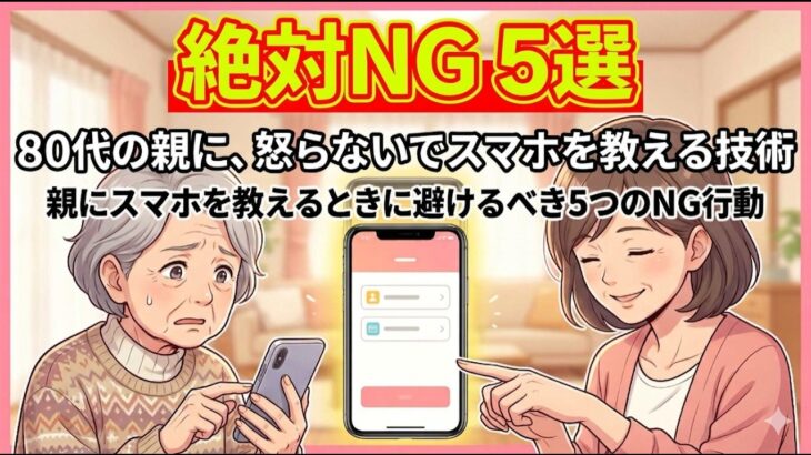 80代の親に怒らないでスマホを教える技術～親にスマホを教えるときに避けるべき5つのNG行動～