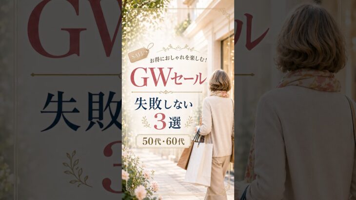 【シニアファッション】失敗しない！夏まで使えるGWに買うべきアイテム5選 #ファッション #60代 #50代 #シニアライフ
