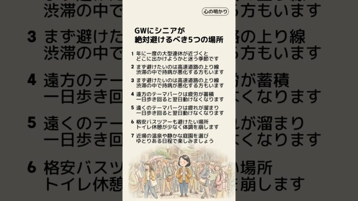 GWにシニアが絶対避けるべき5つの場所 #GW旅行 #シニアの知恵