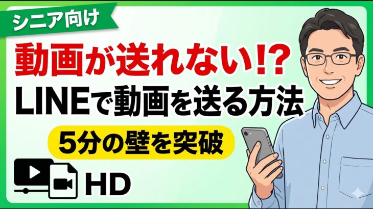 【シニア向け】LINEで動画を送る方法｜大きな動画でも送れる3つのコツ