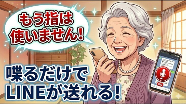 LINE、打たなくてOK。声だけで送れます」【シニア向け】