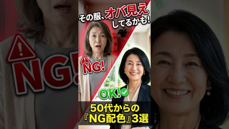 その服、オバ見えしてるかも！５０代からの『NG配色』３選  #50代  #60代  #70代  #シニア  #ファッション #雑学