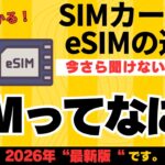 【知らないと危険！】スマホのSIM選びで失敗しないための徹底解説【SIMカード vs eSIM】