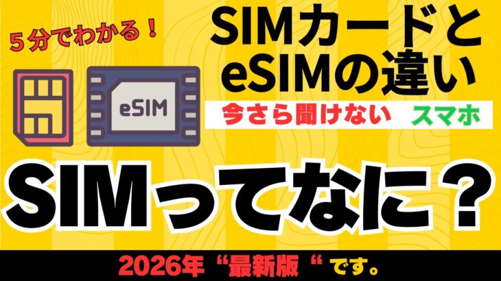 【知らないと危険！】スマホのSIM選びで失敗しないための徹底解説【SIMカード vs eSIM】