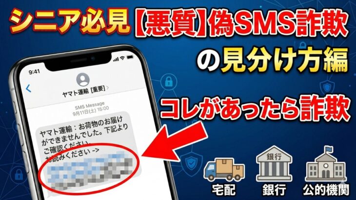 【シニア必見】宅配業者だけじゃない…偽SMS詐欺の見分け方と対処法「完全ガイド」