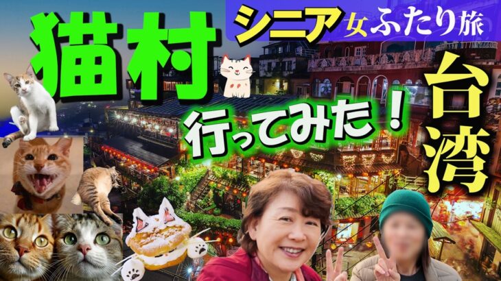 【シニア旅／台湾Vlog】猫の楽園、猫村が楽しすぎた！異世界トロッコ体験と、基隆・九份も堪能。