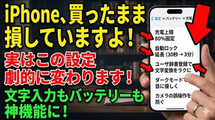 文字入力のイライラがパッと消える！スマホのストレスがゼロになるiPhone快適設定