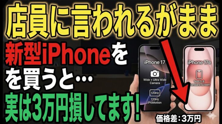 なぜ誰も教えてくれない？新型iPhone17と17eの決定的な違い…買う前に絶対知っておくべき真実