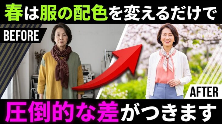【やりがちな罠】春は服の配色を変えるだけで若返る！ファションは色の組み合わせで全てが決まる