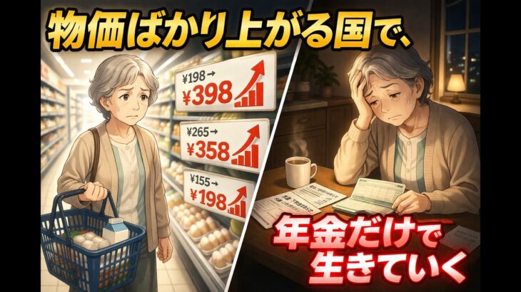 物価ばかり上がる国で、年金だけで生きていく。【シニアアニメ物語】
