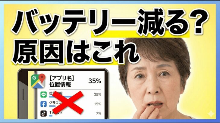今すぐチェック！スマホのバッテリーを早く減らすのはこれでした