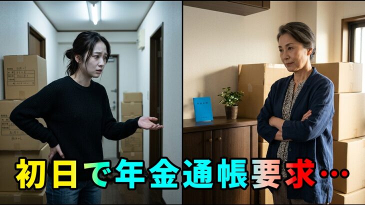 【シニア・スカッと】同居初日に年金通帳を要求した嫁→義母の一言で青ざめた…