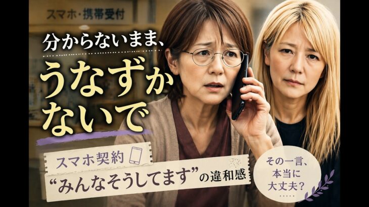 分からないまま、うなずかないで｜スマホ契約“みんなそうしてます”の違和感【朗読シニアドラマ】