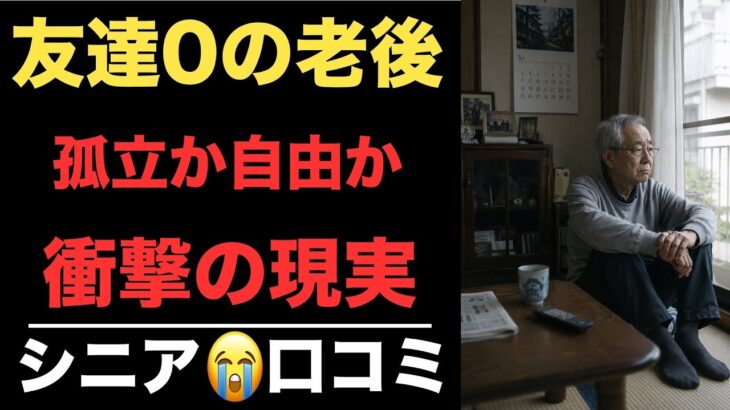【シニア友人】友達0ってどう？シニア10人が語る孤独と自由のリアル　紹介します