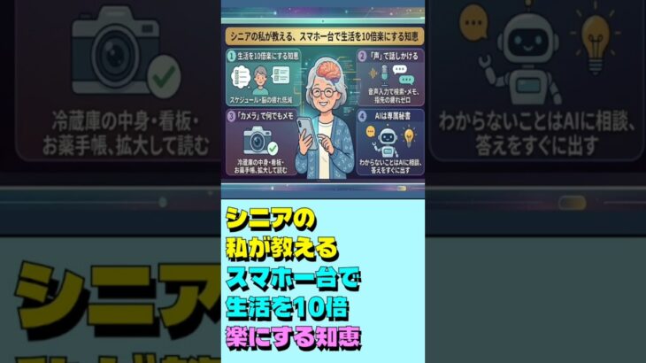 シニアの私が教える、スマホ一台で生活を10倍楽にする知恵