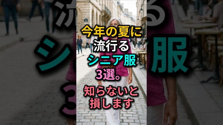 知らないと損！今年の夏マイナス10歳若見えするシニアファッション3選 👑✨2026年夏に絶対流行る 60대コーデの秘密 👗#シニアファッション #60代ファッション #シニアファッション