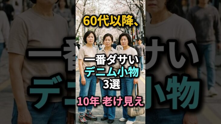 デニムは「これ」をしないと10歳老け見え！絶対に避けるべきNG小物3選👖 #60代ファッション #シニアファッション #デニムコーデ #60代ファッション #シニアファッション #デニムコーデ