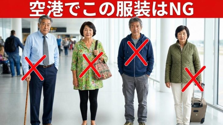 2026年 空港でシニアが絶対に着てはいけない旅行コーデ10選