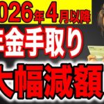 🏯 【ルール激変】2026年4月から年金の手取りがルール変更します！手取り額早見表と手取り率はいくら？【国民年金⧸厚生年金】🏯