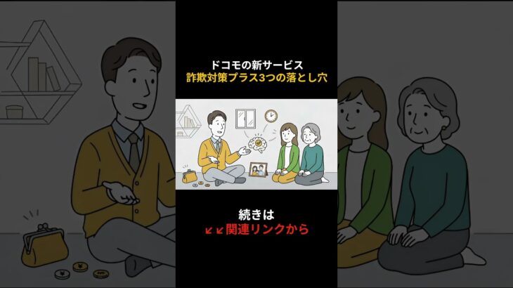 ドコモの新サービス詐欺対策プラス3つの落とし穴 #shorts #シニア #スマホ #詐欺メール #詐欺電話