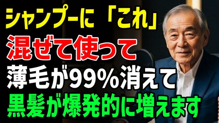 美容業界が教えない「シャンプー＋コレ」で薄毛と白髪が消えて黒髪フサフサに！30年前のツヤ髪が復活する奇跡の神レシピ