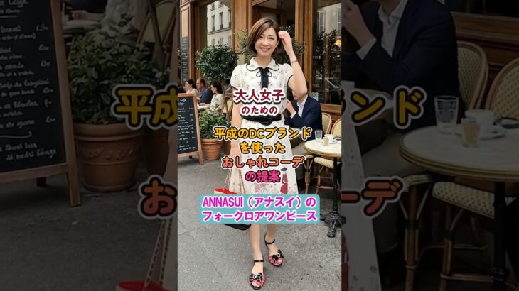 【フォークロア調ワンピース①】40代50代60代大人女子のためのおしゃれコーデ提案#shorts#平成ファッション#シニアファッション