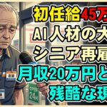 【シニアライフ】初任給45万円のAI人材が起こした大失敗。シニア再雇用の平均月収は20万円台という残酷な現実…【60代以上の方へ】