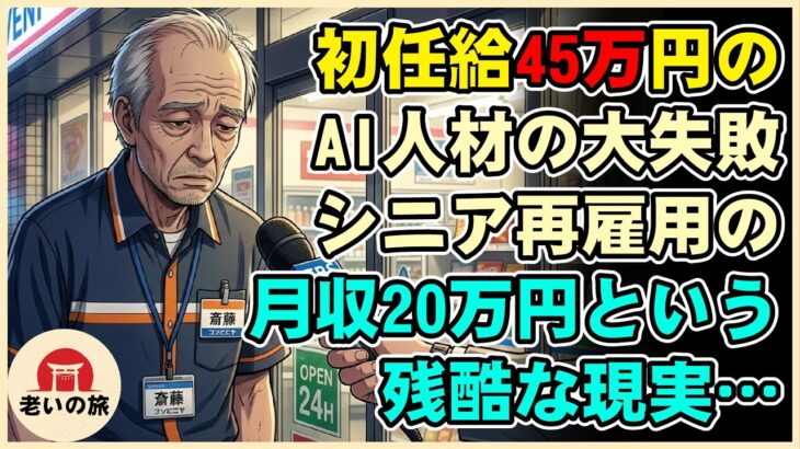 【シニアライフ】初任給45万円のAI人材が起こした大失敗。シニア再雇用の平均月収は20万円台という残酷な現実…【60代以上の方へ】