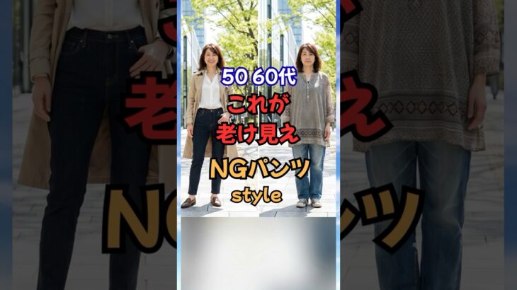 50 60代、これが老け見えパンツスタイル　#50代ファッション #60代ファッション #60代コーデ #50代コーデ #シニアファッション #若見え