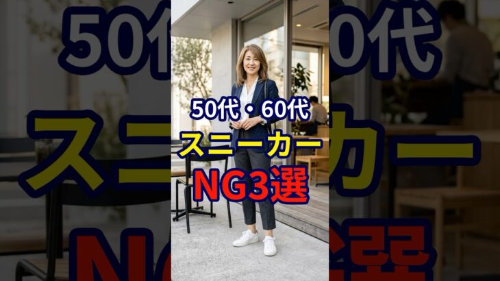 【50・60代】足元が変われば印象もガラッと変わる。スニーカーの NG3選 #おしゃれ #女性 #シニア #shorts