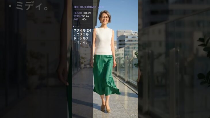 5060シニアのための高級夏のお呼ばれ・ゲストルック上品コーデ | V-Runway Ep.5     #シニアファッション #夏コーデ #大人上品コーデ #AIファッション