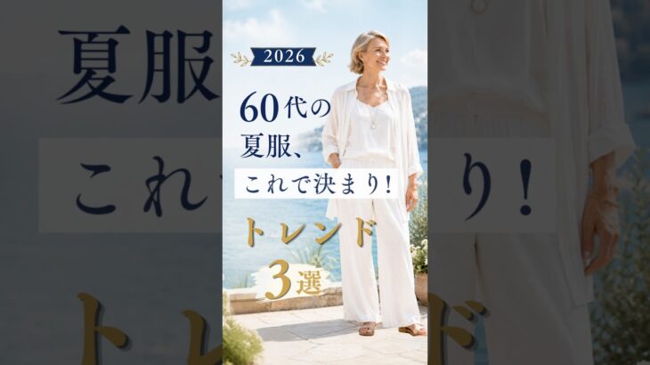 【シニアファッション】50代60代の夏服これで決まり！2026年夏のトレンド3選#60代 #50代 #ファッション#シニアライフ #シニア