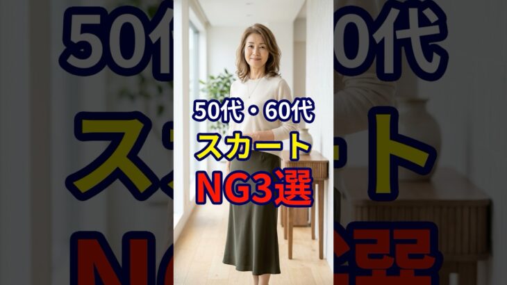 【50・60代】スカートを履くなら絶対に意識しておきたいNG3選#シニアファッション #おしゃれ #女性 #シニア #shorts
