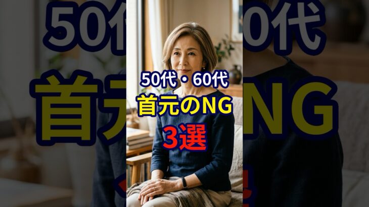【50・60代】おしゃれは首元から。やってはいけないNG3選#シニアファッション #おしゃれ #女性 #シニア #shorts