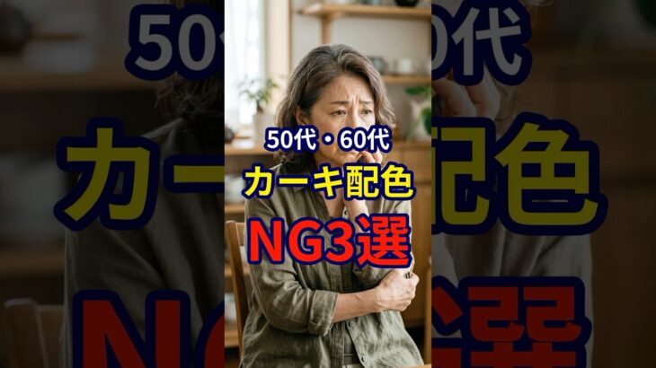 【50・60代】着こなし次第でおしゃれにもダサくもなるカーキ配色のNG3選 #シニアファッション #おしゃれ #女性 #シニア #shorts